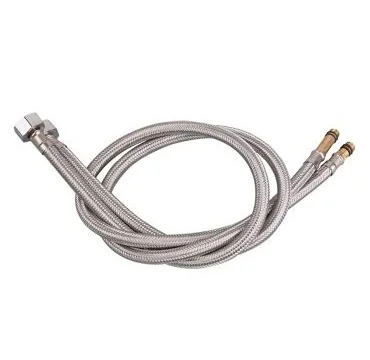 60cm inlet pipe 2pcs Крашеный кран из нержавеющей стали кран для ванной раковины Черный смеситель для горячей и холодной воды одно отверстие - Цвет: 60cm inlet pipe 2pcs
