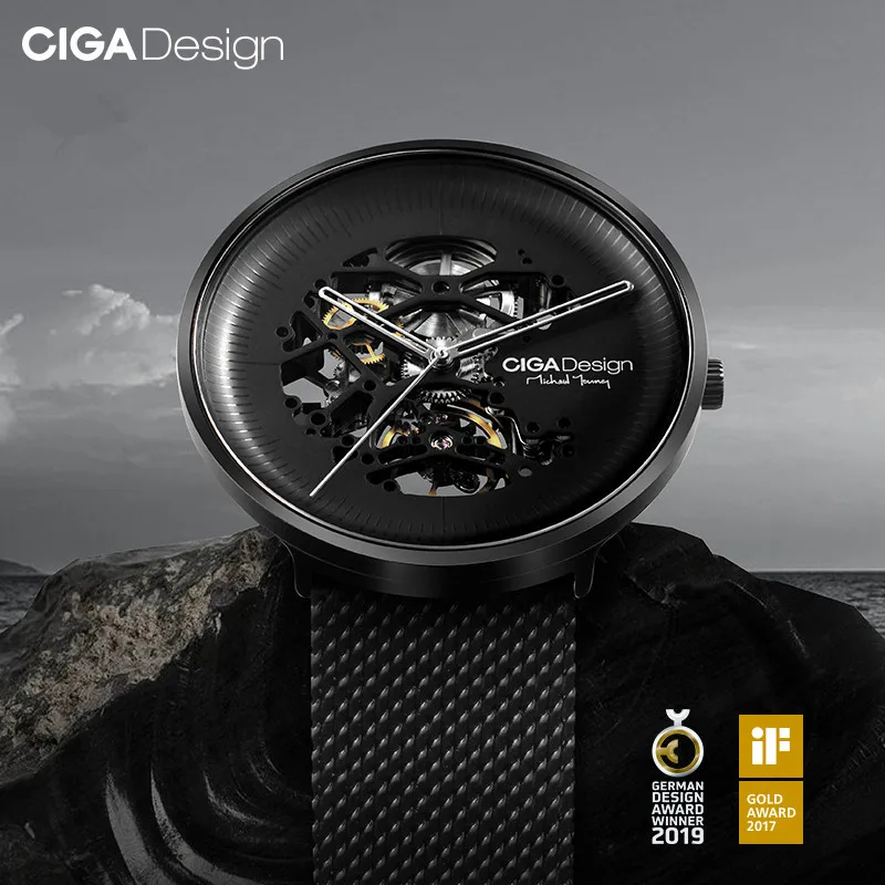 Мужские умные часы CIGA Design MY Series автоматические механические выдолбленные