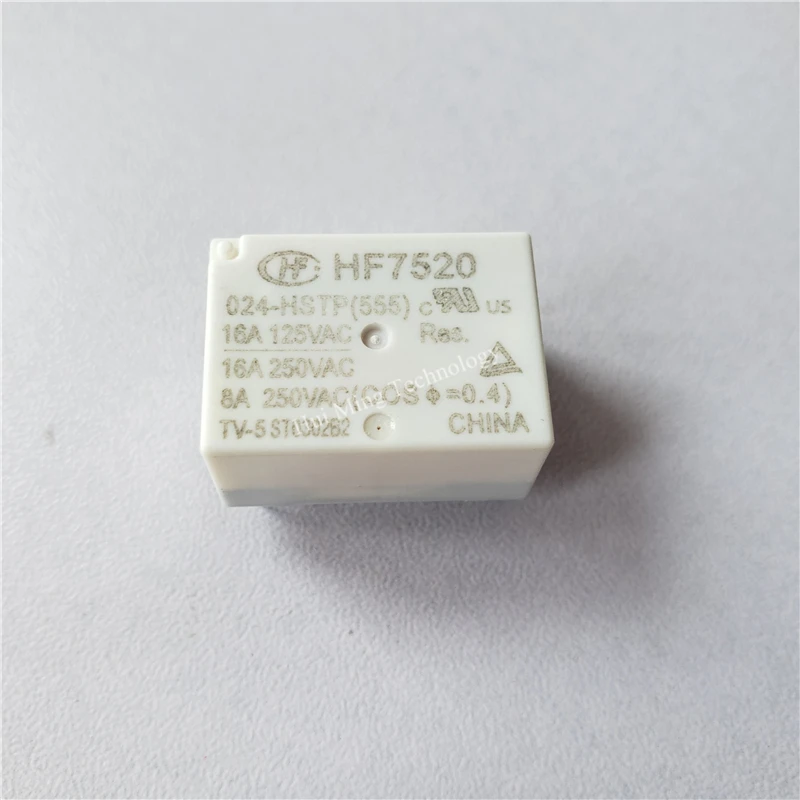 Pinos do Relé 24vdc do Relé 16a de 8 Relé Hf7520-005-hstp Hf7520-012-hstp Hf7520-024-hstp v Pces 250 5v – 12v 4