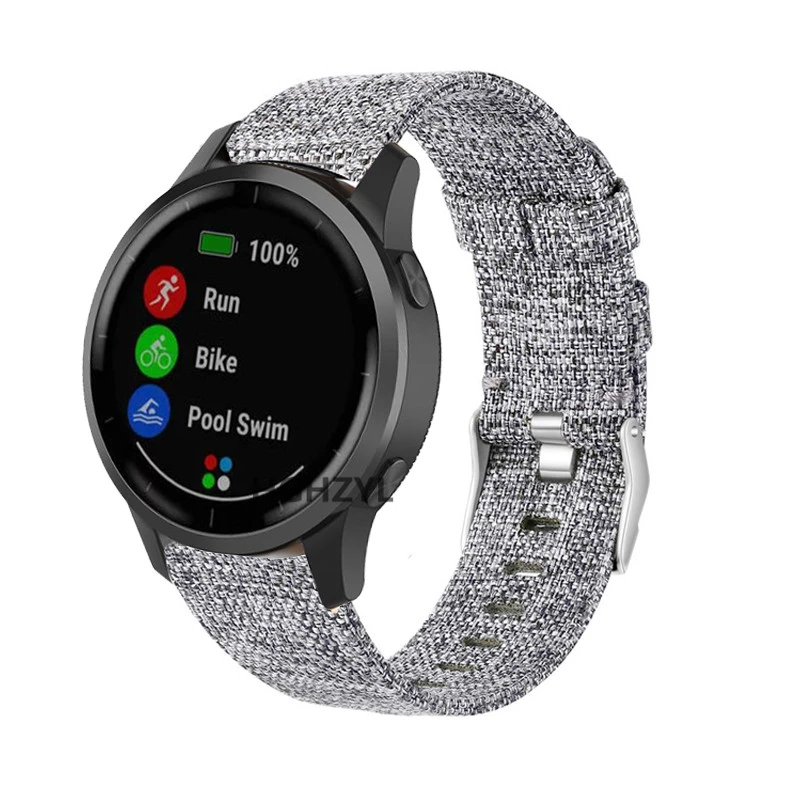 Nylon Loop Strap For Garmin Venu 2 2s Sq Forerunner 245 55 158 Smart Watch Band Replaceable For Garmin Vivoactive 4 4s 3 Correa