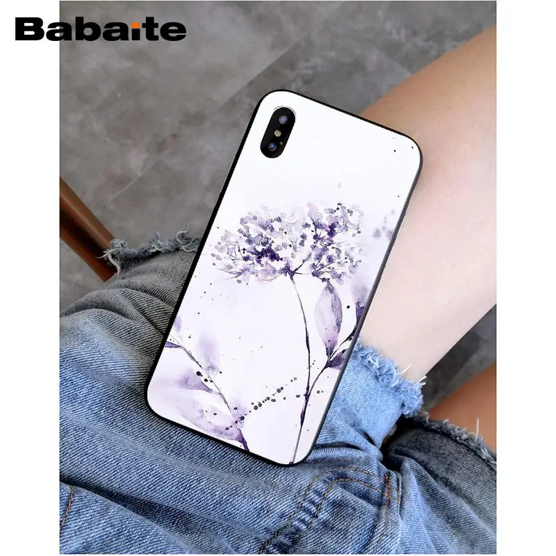 Watercolor flower Dandelion Lotus Lavender