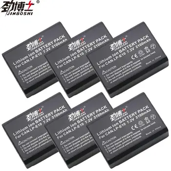 

6Pcs/lots LP-E10 LP E10 LPE10 Rechargeable Li-ion Batteries for Canon EOS 1100D 1200D 1300D Kiss X50 X70 X80 Rebel T3 T5 T6