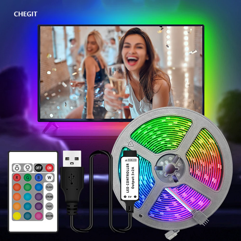 Светодиодная лента RGB для подсветки телевизора 5 В USB 2835 м | Освещение