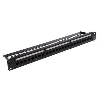

24 Port Patch Panel 1u 19" Rack Mountable 100M RJ45 Network Lan Free-line