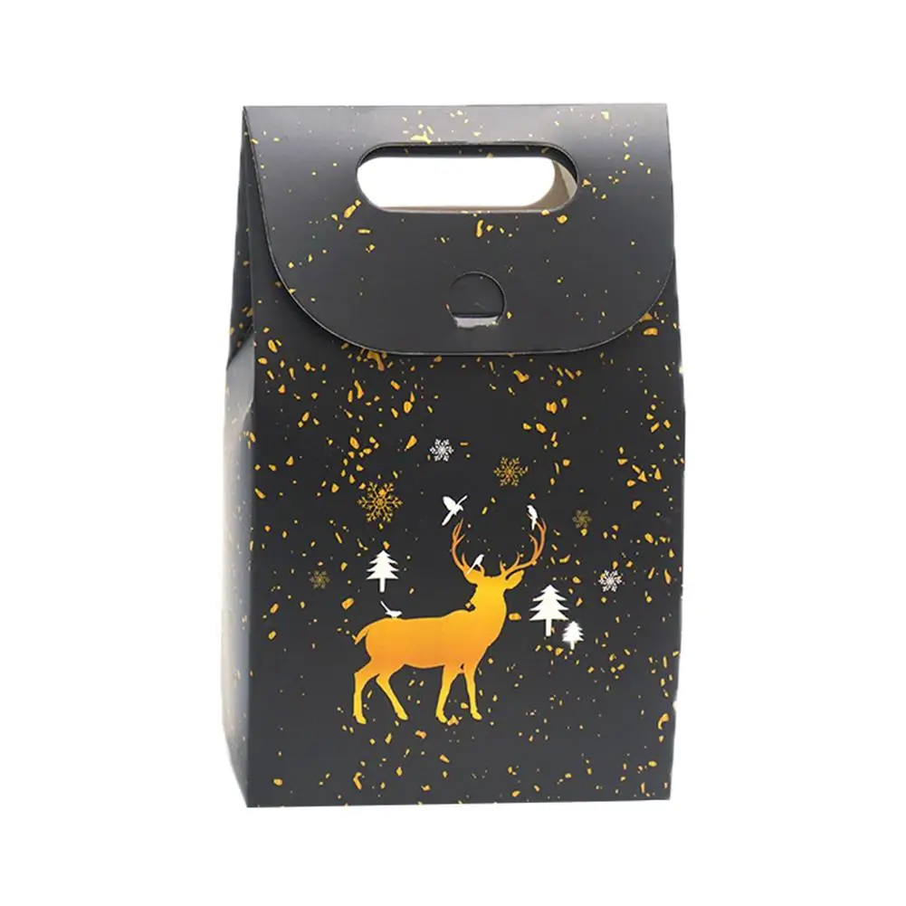 Бумажный мешок для конфет с изображением ночного неба и оленя, Рождественская Подарочная коробка, Рождественская коробка для шоколада, праздничная подарочная сумка - Цвет: 01