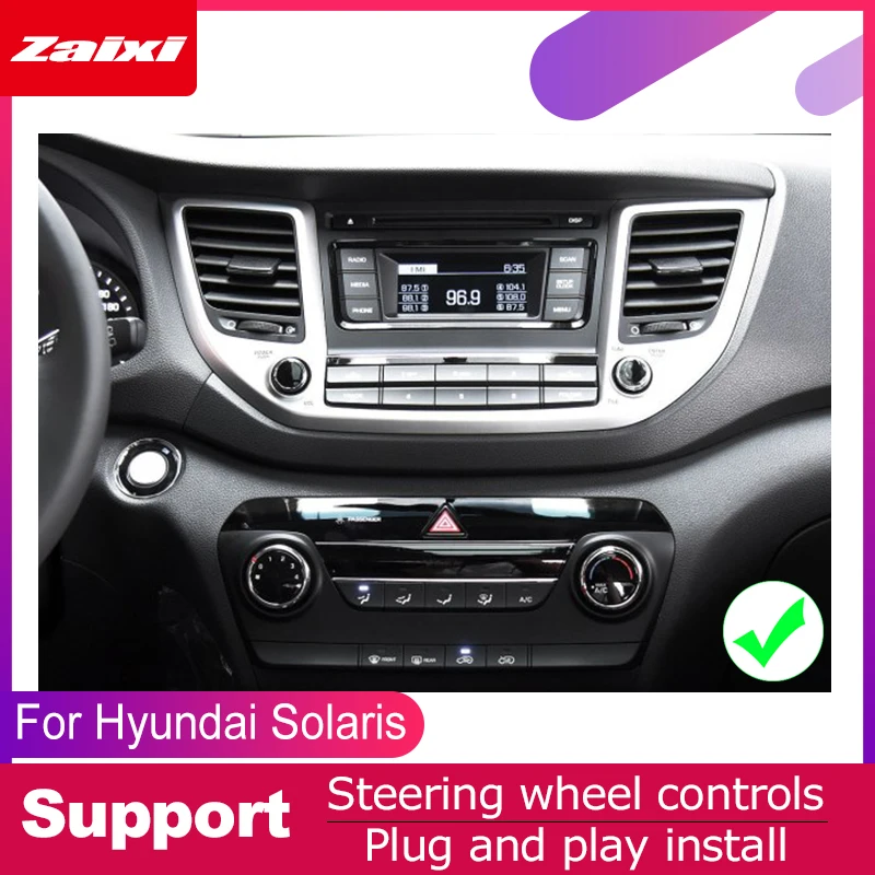 Excellent ZaiXi android car dvd gps multimedia player For Hyundai Solaris 2016~2019 car dvd navigation radio video audio player Navi Map 5