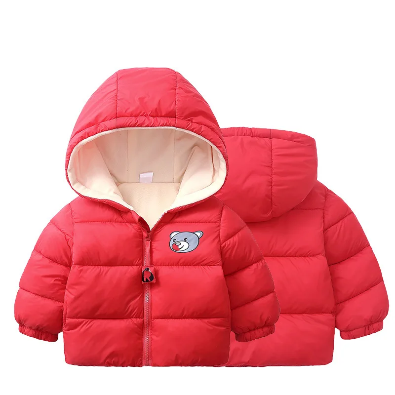 CYSINCOS/пальто для малышей; сезон осень-зима; куртки для новорожденных; пальто для маленьких девочек; детская теплая верхняя одежда с капюшоном; куртки для мальчиков; Одежда для младенцев - Цвет: Red