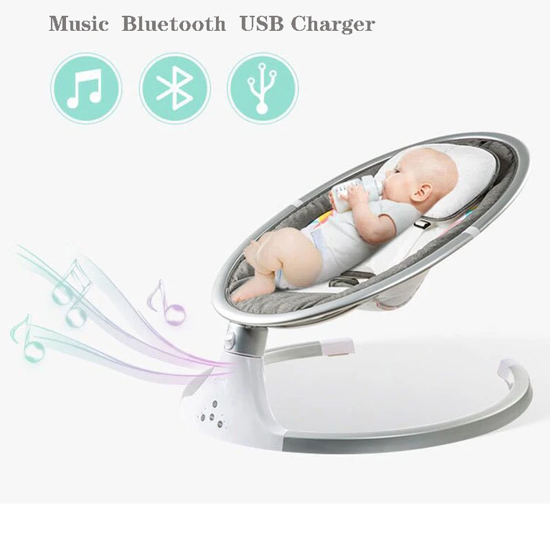 lucht Vruchtbaar voor Elektrische Afstandsbediening Baby Schommelstoel Wipstoeltje Pasgeboren  Cradle Chargable Peuter Rocker Swing Stoel Met Muziek  Bluetooth|Uitsmijters, Springers & Schommels| - AliExpress