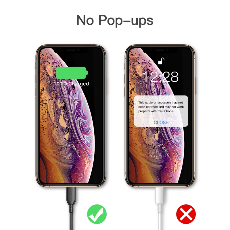 KUULAA MFi Lightning Кабель для iPhone 11 Pro XS Max X XR Быстрая зарядка USB зарядное устройство кабель для iPhone 8 7 6 Plus 5 USB зарядный шнур