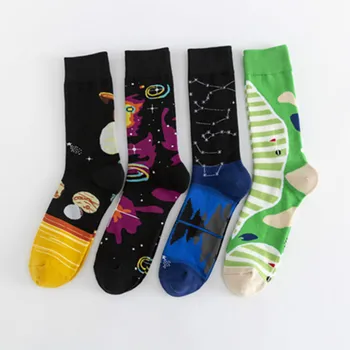 

2020 Newly Men Socks Cotton Casual Personality Design Hip Hop Streetwear Happy Socks Gifts for Men Brand Quality