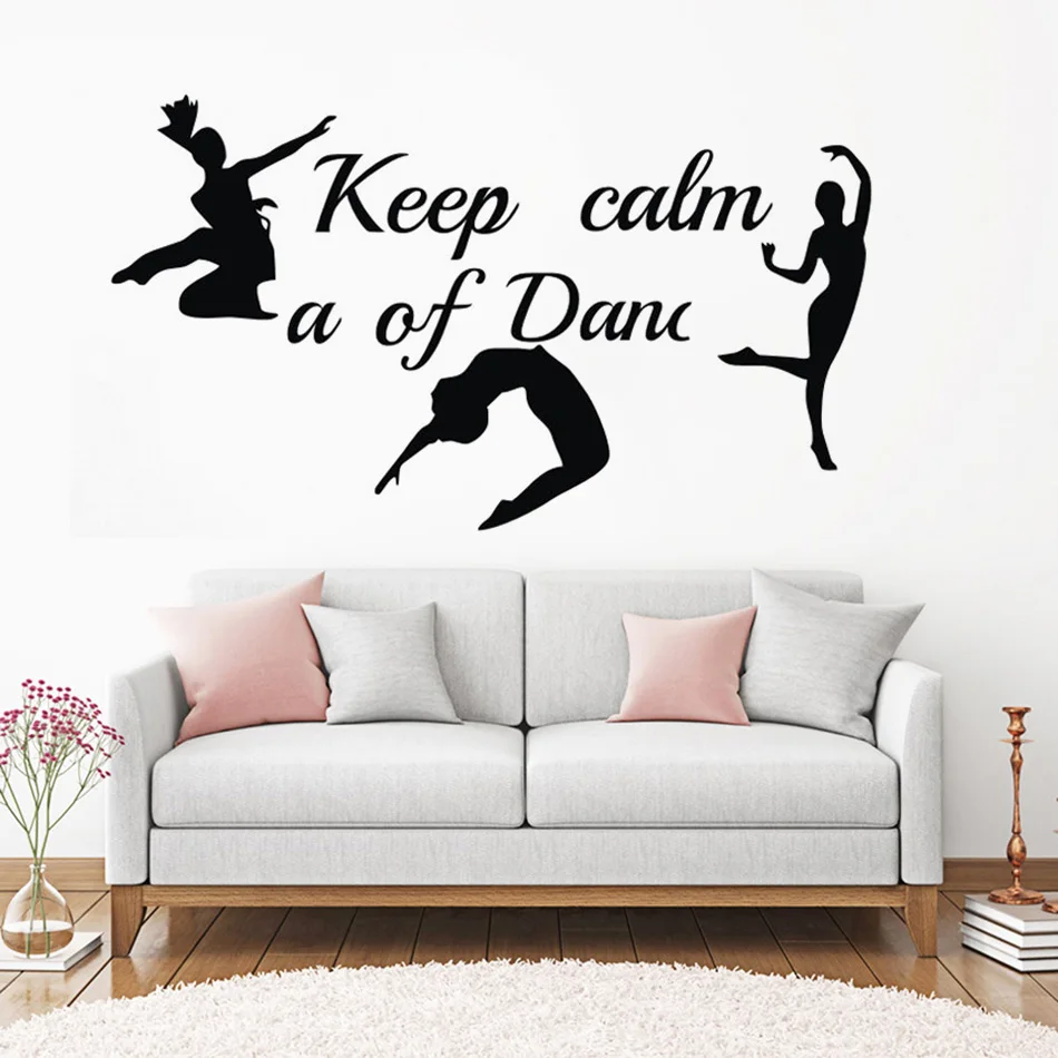 Keep Calm and Dance On Wall Sticker Dance Decal 