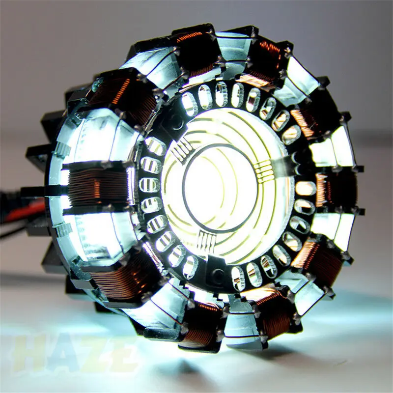Marvel DIY Железный человек Тони Старк MK1 дуговой реактор USB питание дистанционное управление дисплей коробка коллекция игрушек подарки
