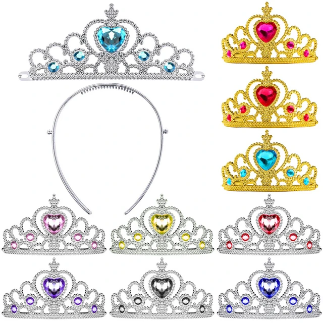 Head Band Girls Headband Mini Crowns Tiara Royal Baby Shower Favor  Decorations 2 Pack 