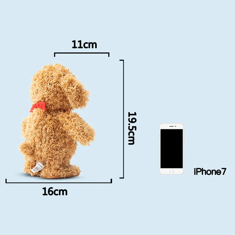 Милая электрическая прогулочная Поющая говорящая плюшевая игрушка мишка для