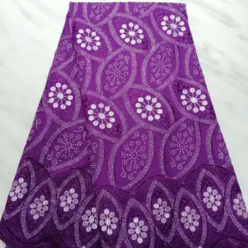 

African Dry Lace Embroidered Nigerian Cotton Lace Fabric for Women Dresses High Quality Swiss Voile Lace in Switzerland XD-004