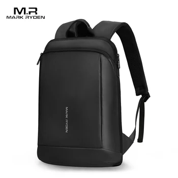 

Mark Ryden Unisex Black Ultralight Backpack Slim Laptop Backpack Men Thin Back Pack 15.6 inch Work Man Backpack Business Bag
