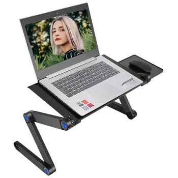 

Neewer Laptop Stand/Desk/Table Vented with CPU Fans and Mouse Pad Side for Notebook MacBook Lightweight Aluminum Ergonomic Bed