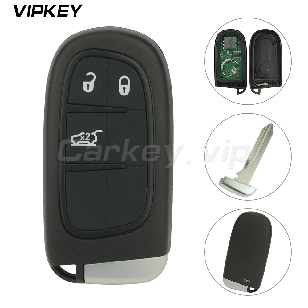 Remotkey Smart Car Remote Key For Dodge Chrysler Jeep Cherokee 2014 2015 2016 2017 3 Button 434MHz GQ4-54T Keyless Entry Key