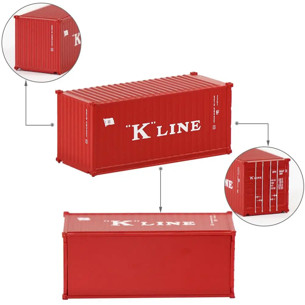 2шт 20ft контейнер контейнер с магнитом грузовые автомобили N Масштаб модели поезда Лот C15007 железнодорожное моделирование - Цвет: KLINE
