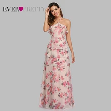 Платье demoiseur D'honneur Ever Pretty EP07239 элегантное ТРАПЕЦИЕВИДНОЕ ПЛАТЬЕ С v-образным вырезом и цветочным принтом платье подружки невесты длинное свадебное платье