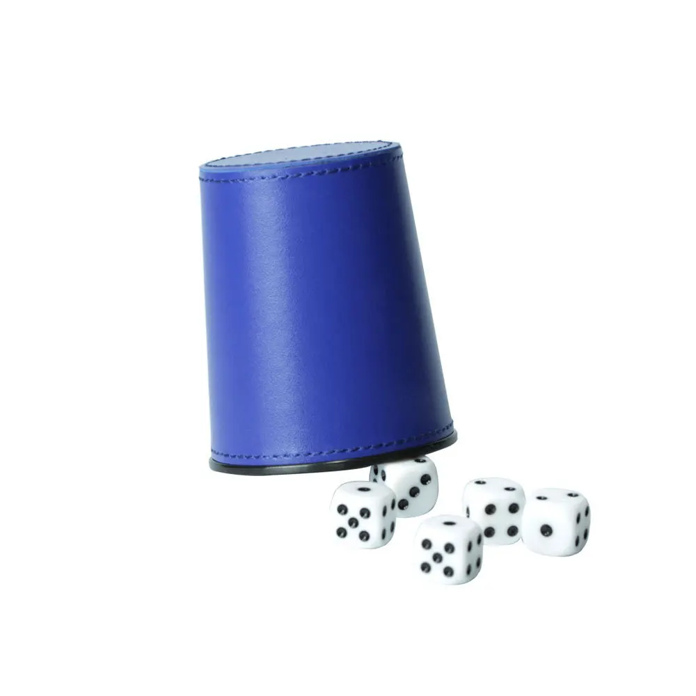 Dice Cup Imitation Leather PU Trumpet Flannel Dice Cup Bar KTV Entertainment Dice Cup With Dices