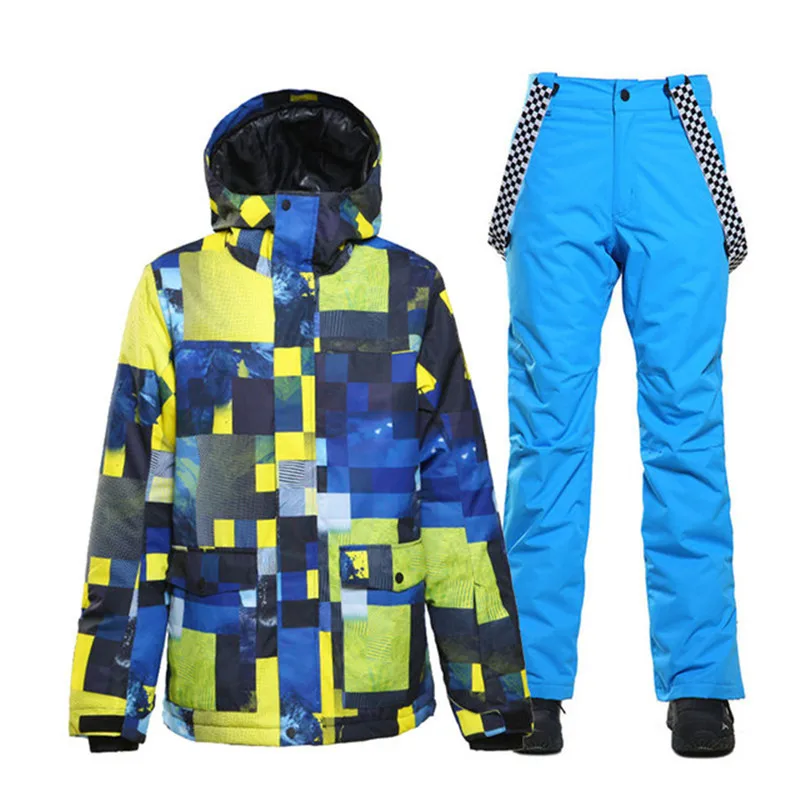 SMN мужской зимний костюм спортивный костюм на открытом воздухе Лыжная одежда водонепроницаемые ветрозащитные сноубордические наборы лыжные куртки и нагрудники зимние штаны