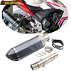 For Honda CBR300R 2014-2022 CB300F 2015-2021 Motorcycle Exhaust Muffler Middle Link Pipe Muffler Escape Silencer Connect Pipe