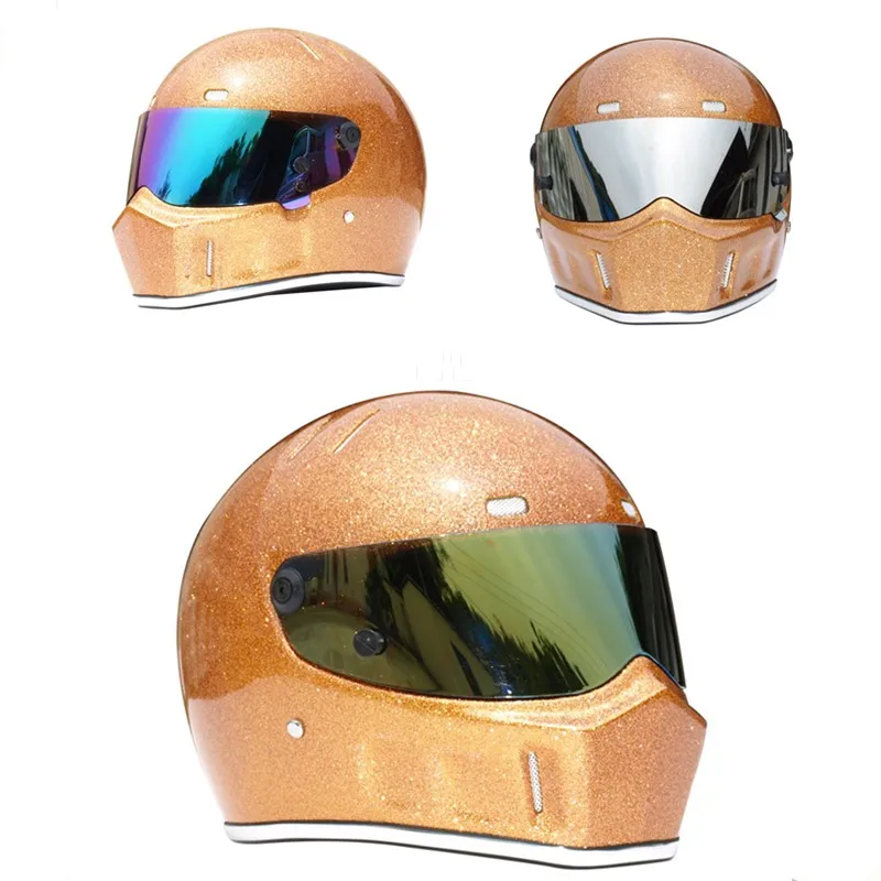 Мотоциклетный полный шлем casco ATV-1 Золотая вспышка мотоциклетный шлем для верховой езды Cascos Capacete De Moto approval Dot одобрение