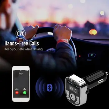 

Bluetooth Wireless Car kit Handfree LCD FM Transmitter Wholesale MP3 disk USB Music Car AUX U Player TF Dual Card Charger K9M2
