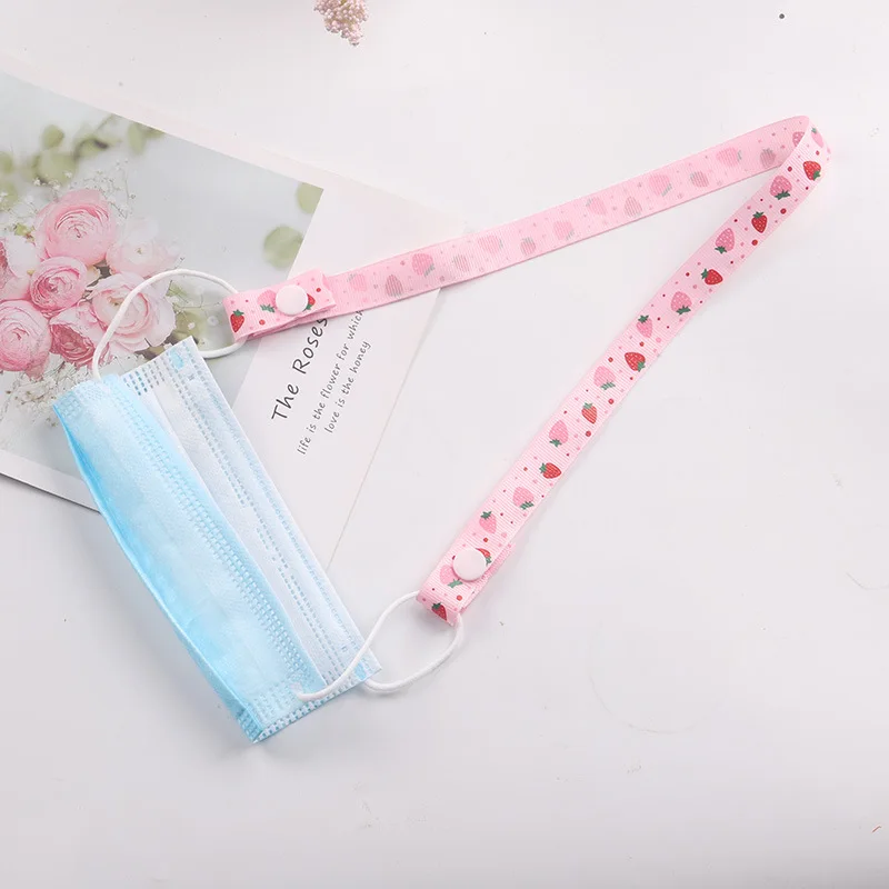 Детская Нескользящая маска с мультяшным изображением клубники веревочный