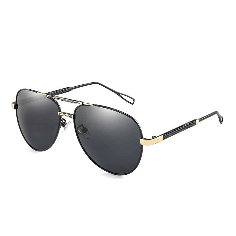LongKeeper Men Polarized Sunglasses Retro Classic Pilot Glasses Brand Goggles Leisure UV400 Protection Metal Frame Oculos de sol