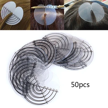 

50pcs Round Heat Protector Shields Hair Extensions Styling Tool Heat Insulation Sheet Protector Shield Scale Mark Tip