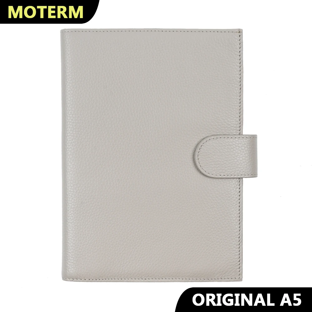 Moterm Genuine Pebble Grain Cowhide Leather Original A5 Notebook Cover Diary Planner Journal Stationery Notepad Agenda Organizer |