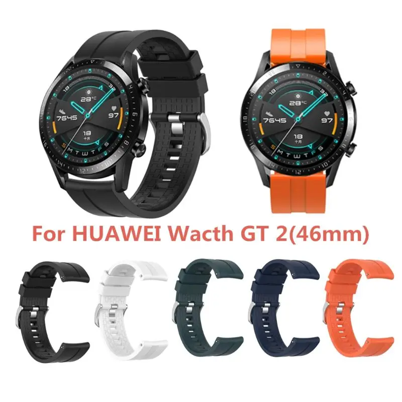 Спортивные наручные силиконовые часы ремешок для huawei Часы GT2 46 мм gear S3 Classic