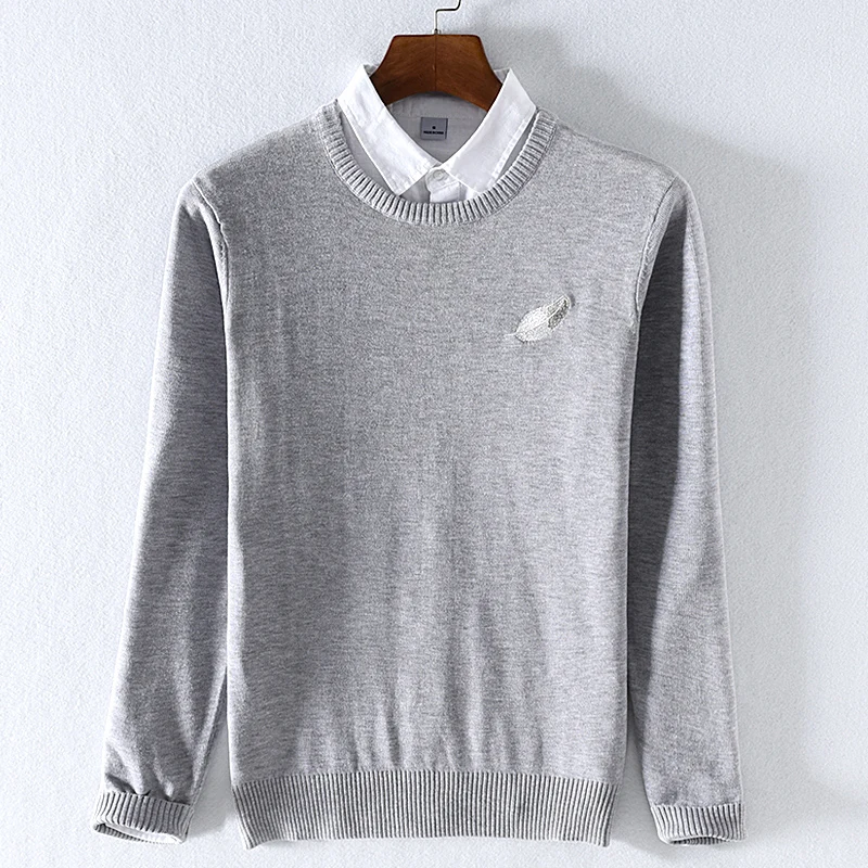 New style Italy brand cotton sweaters men long sleeve autumn and winter sweater for men solid fashion sweaters men chandail trui