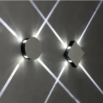 

LED Cross Star wall lamp Round square creative modeling light bar Internet bar KTV Club background wall decoration wall light