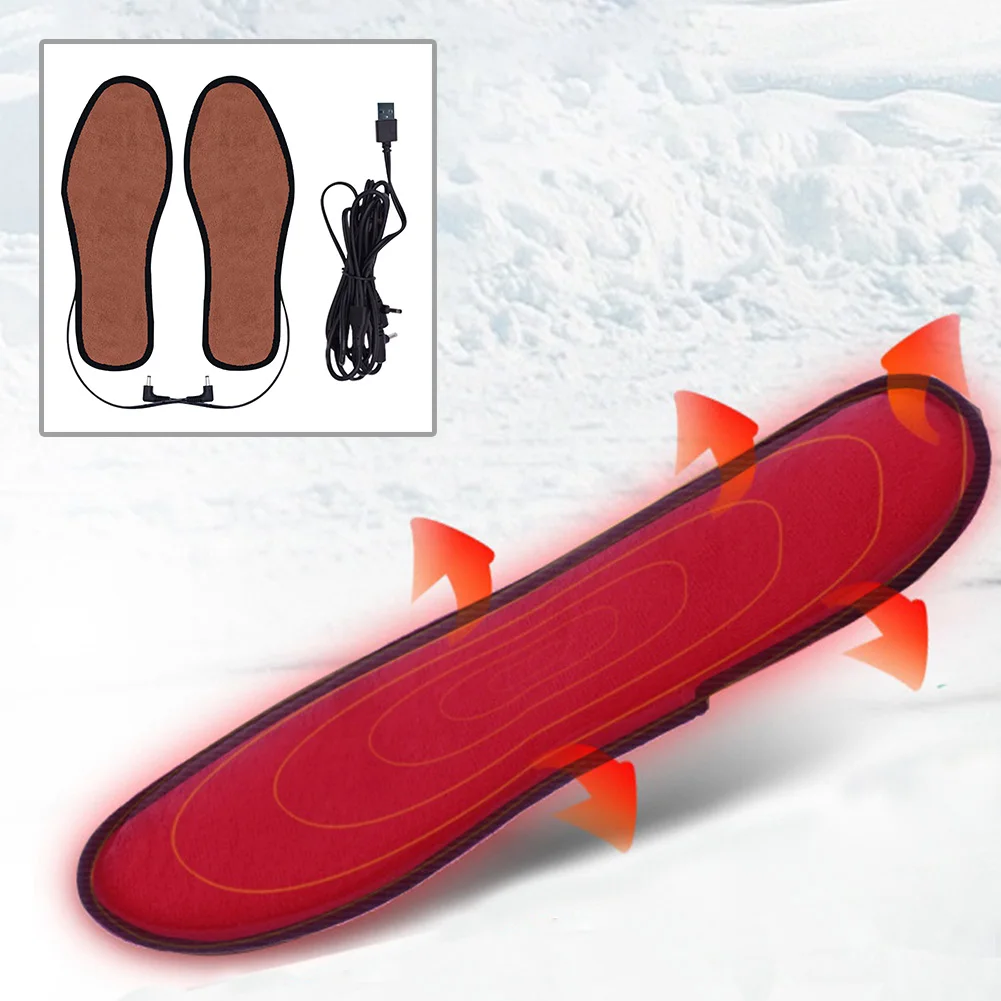 

Winter Boots Comfortable Foot Pads Shoes Electric Keep Warm Heating Insole USB Powered Washable Carbon Fiber Walking Insert