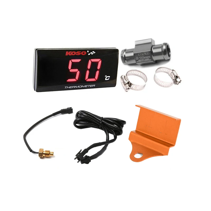 Red Light 18mm Og Koso мотоциклетный датчик температуры Универсальный цифровой датчик температуры воды для Yamaha MT 07 NMAX BWM Kawasaki Moto термометр - Цвет: Red Light 18mm Og