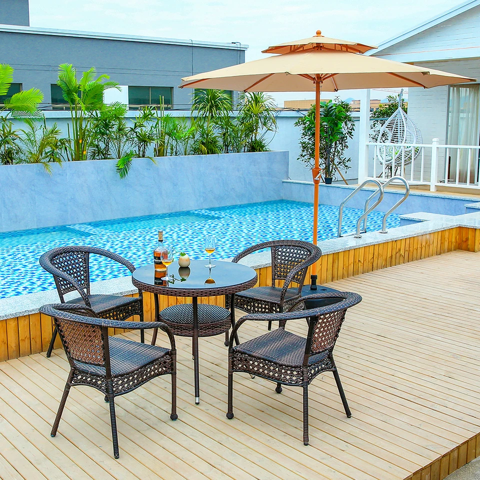 Hooru Patio Garden Umbrella Outdoor Furniture Market Umbrella With Crank Waterproof Uv Protection Fishing Garden Canopy Parasol Patio Umbrellas Bases Aliexpress