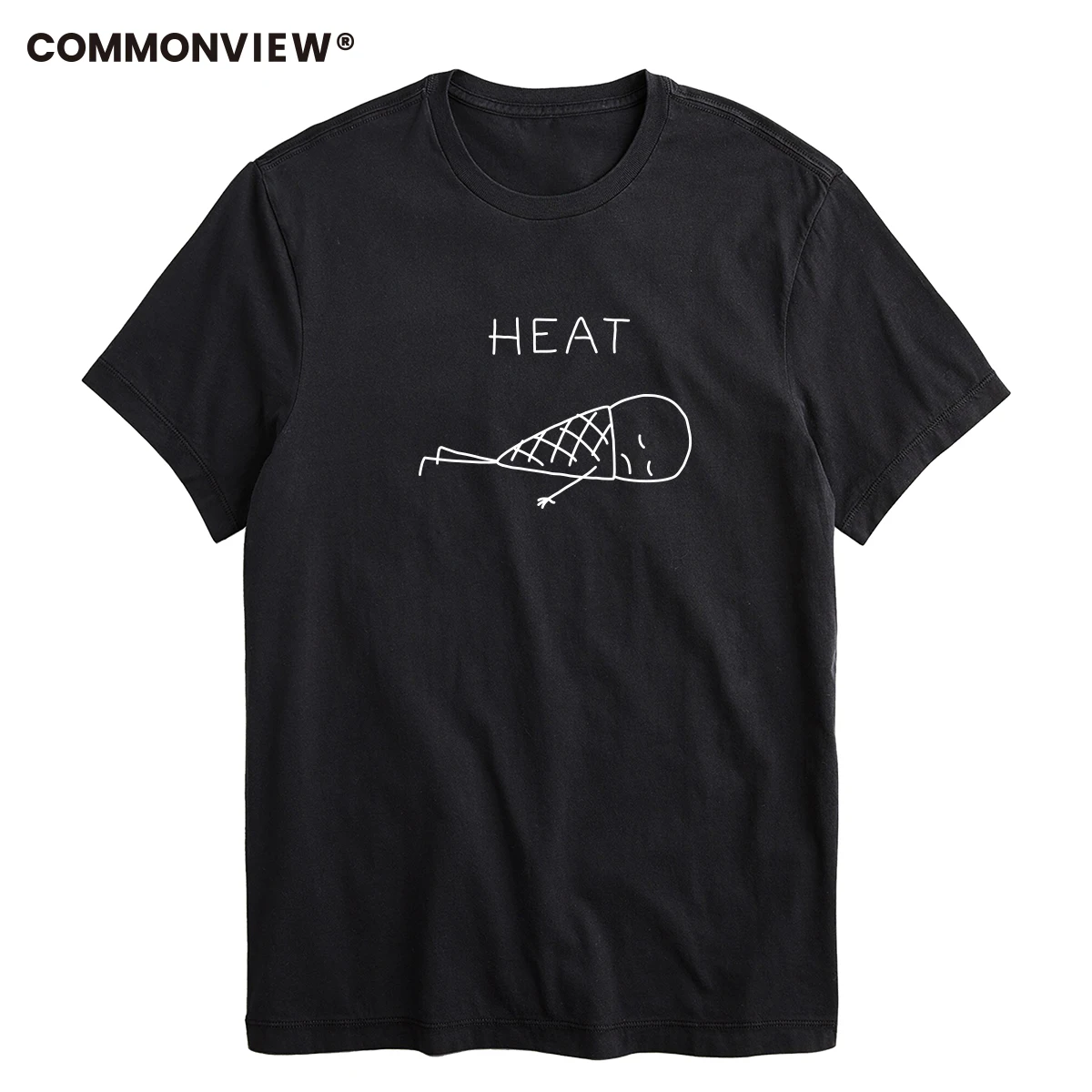COMMONVIEW 100% cotton short sleeve HAY NEIGHBOR printed funny men Tshirt casual o-neck loose summer T shirt for men tops tees