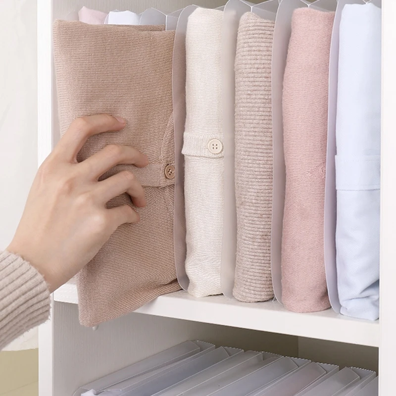 

10Pcs Creative Fast Clothes Fold Board Clothing Organization Shirt Folder Travel Backpack T-Shirt Document Home Closet Organizer