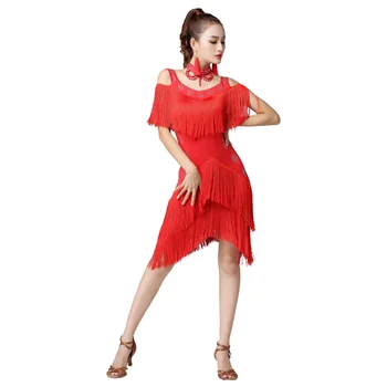 

Clothes For Sale Latin Dance Dresses Women / Girls Sexy Sequin Fringe Skirt Ballroom / Tango / Salsa / Rumba / Latin Dresses