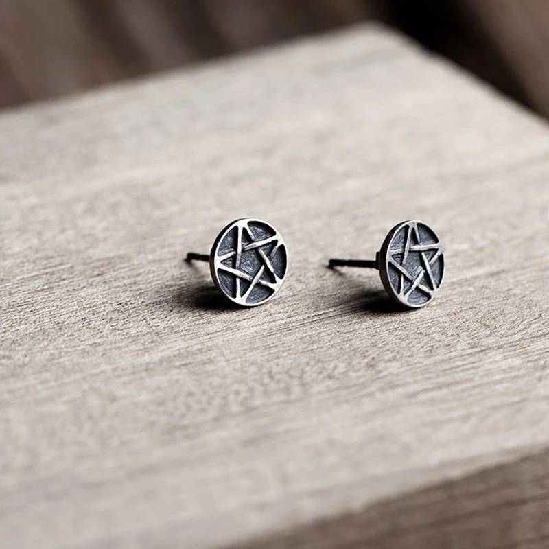 Boucles d oreilles étoile vues de face