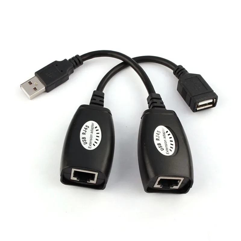 Бесплатная доставка Usb удлинитель адаптер до 150ft с использованием Cat5 Rj45 Lan кабель
