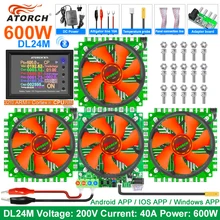DL24M 600W Car Electronic Load Voltage Indicator Power Bank Battery Tester 18650 Pack Capacity Monitor USB DC 12V Checker Tool