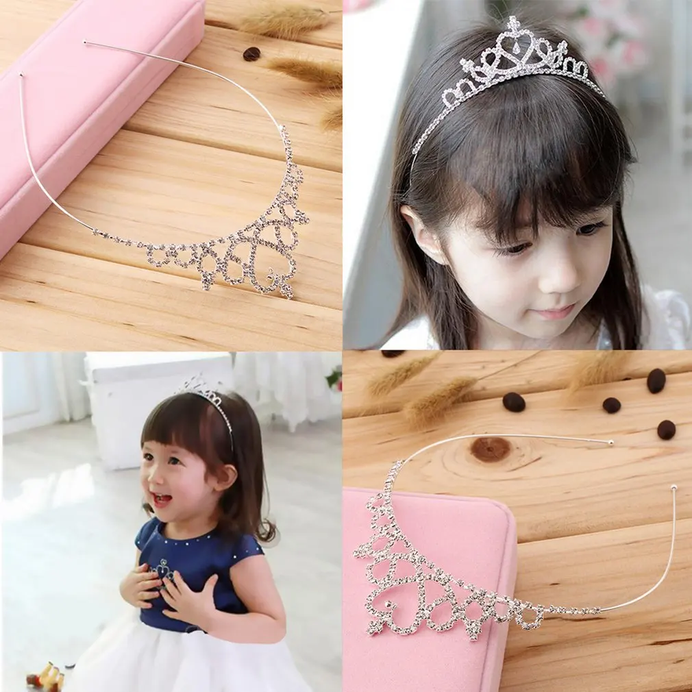 Tiara infantil com faixa de cabeça, tiara de princesa elástica de