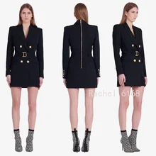 Costume de luxe à manches longues pour femmes, Design, tête de lion, double rangée, boucle dorée, ceinture, revers, à la mode, manteau, nouvelle collection automne 2021 