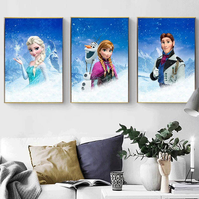 Other Home & Living FROZEN Moive Poster Anna Elsa Disney Canvas Print