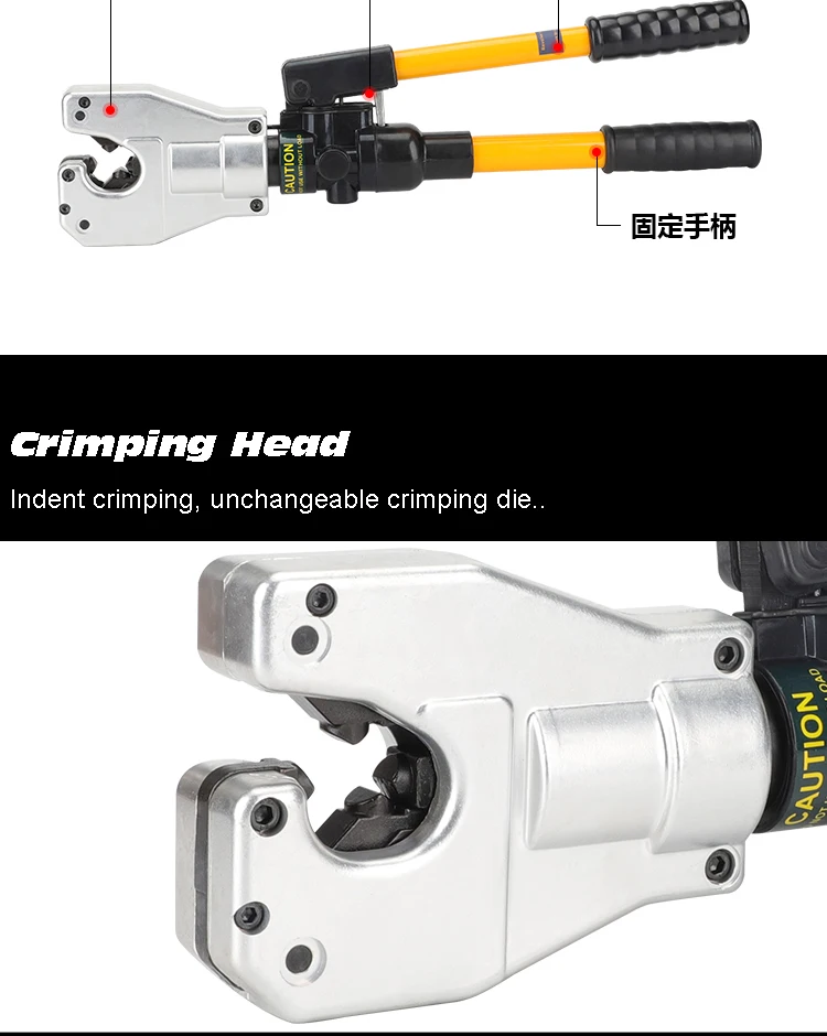iGeelee CYO-6B Dieless Hypress 4 Point Hydraulic Hand-Operated Crimping Tool, C-Shaped Head, 6 Ton Crimp Force, up tp 240mm2 (3)