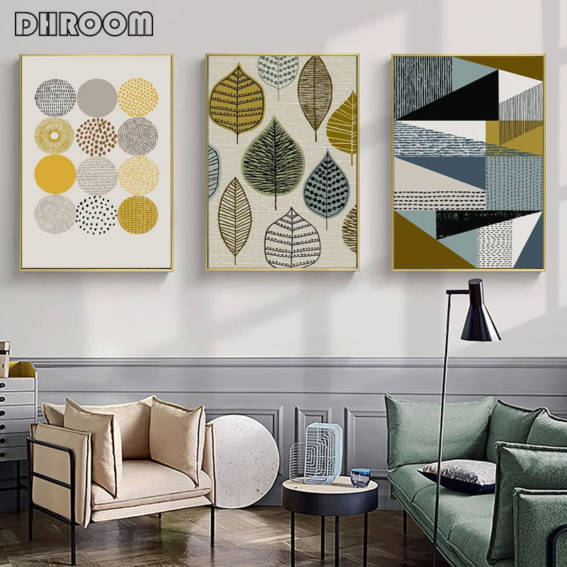

Minimalist Abstract Wall Art Geometric Canvas Paintings Nordic Posters and Prints Wall Pictures for Living Room Home Decoration